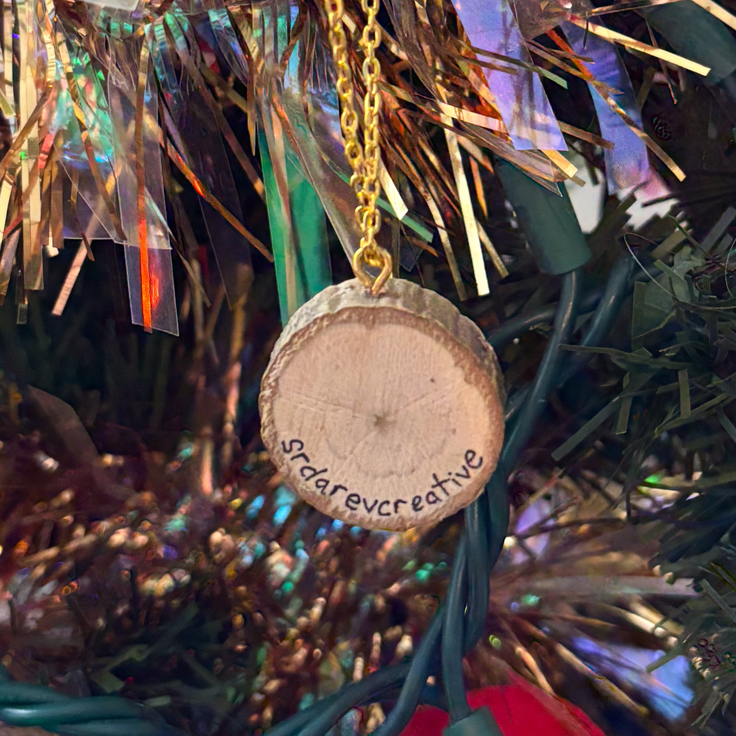 Hand Painted Wooden Ornament - Pastel Sunset