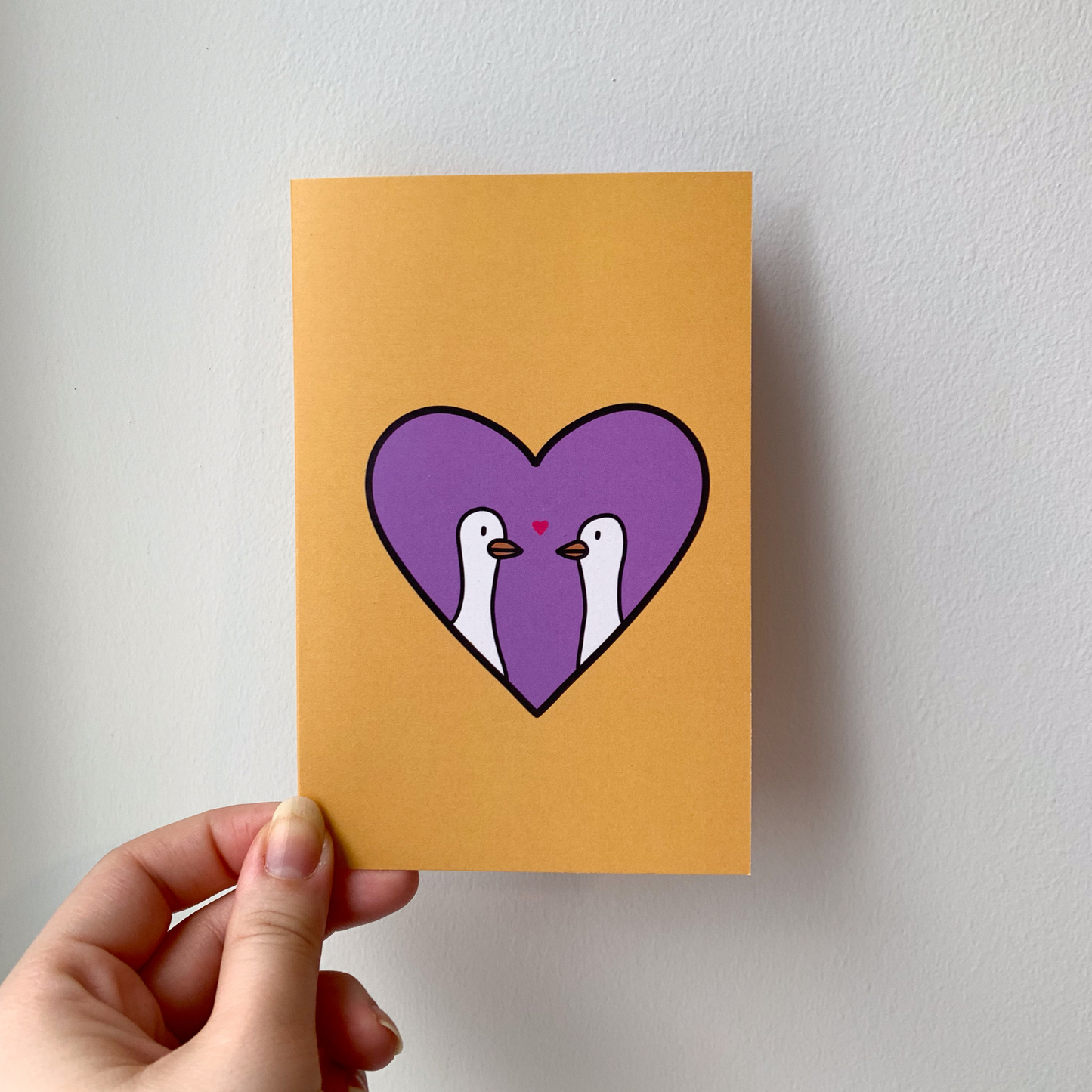 Two Ducks in Love Card