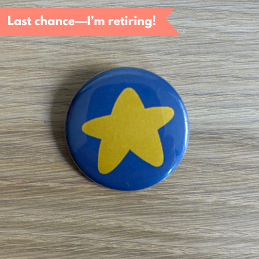 Blue Star Pin - 1.5 inch