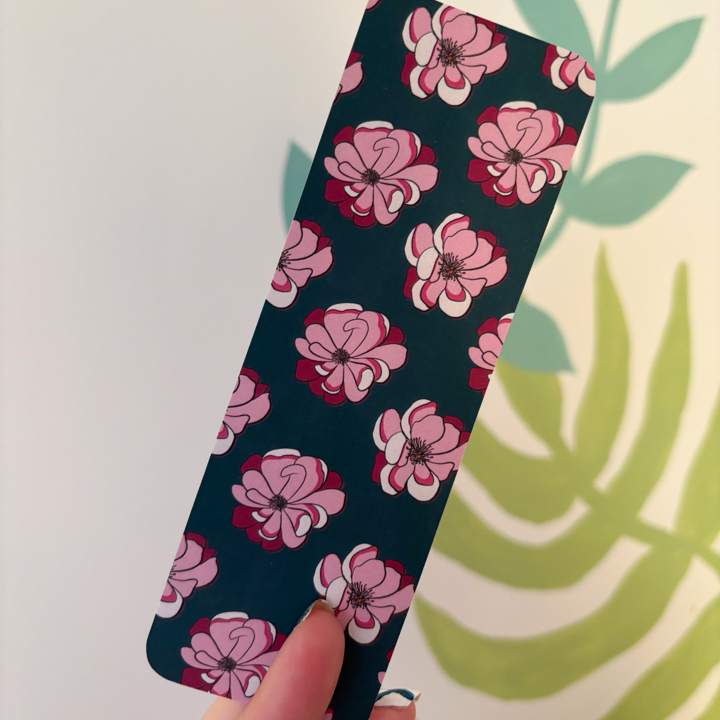 Blue and Pink Magnolia Bookmark