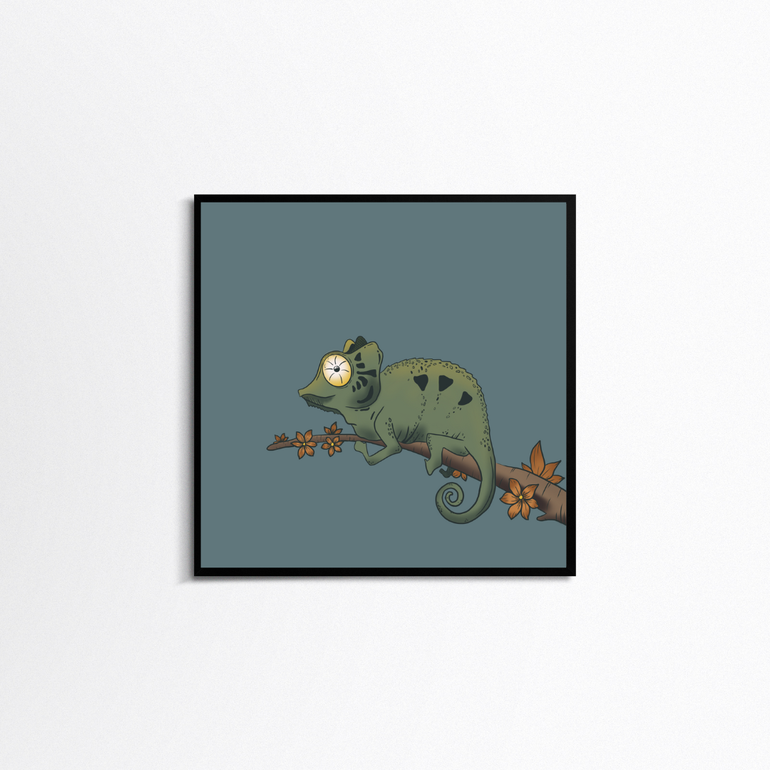 Chameleon Square Mini Art Print