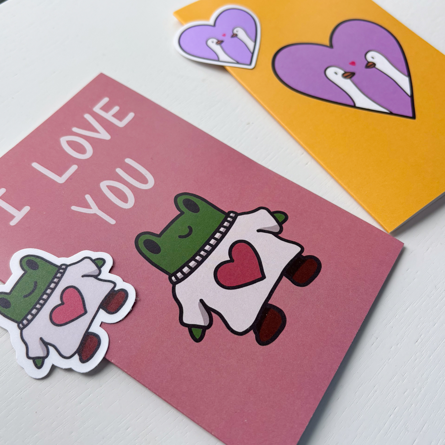 Two Ducks in Love Sticker